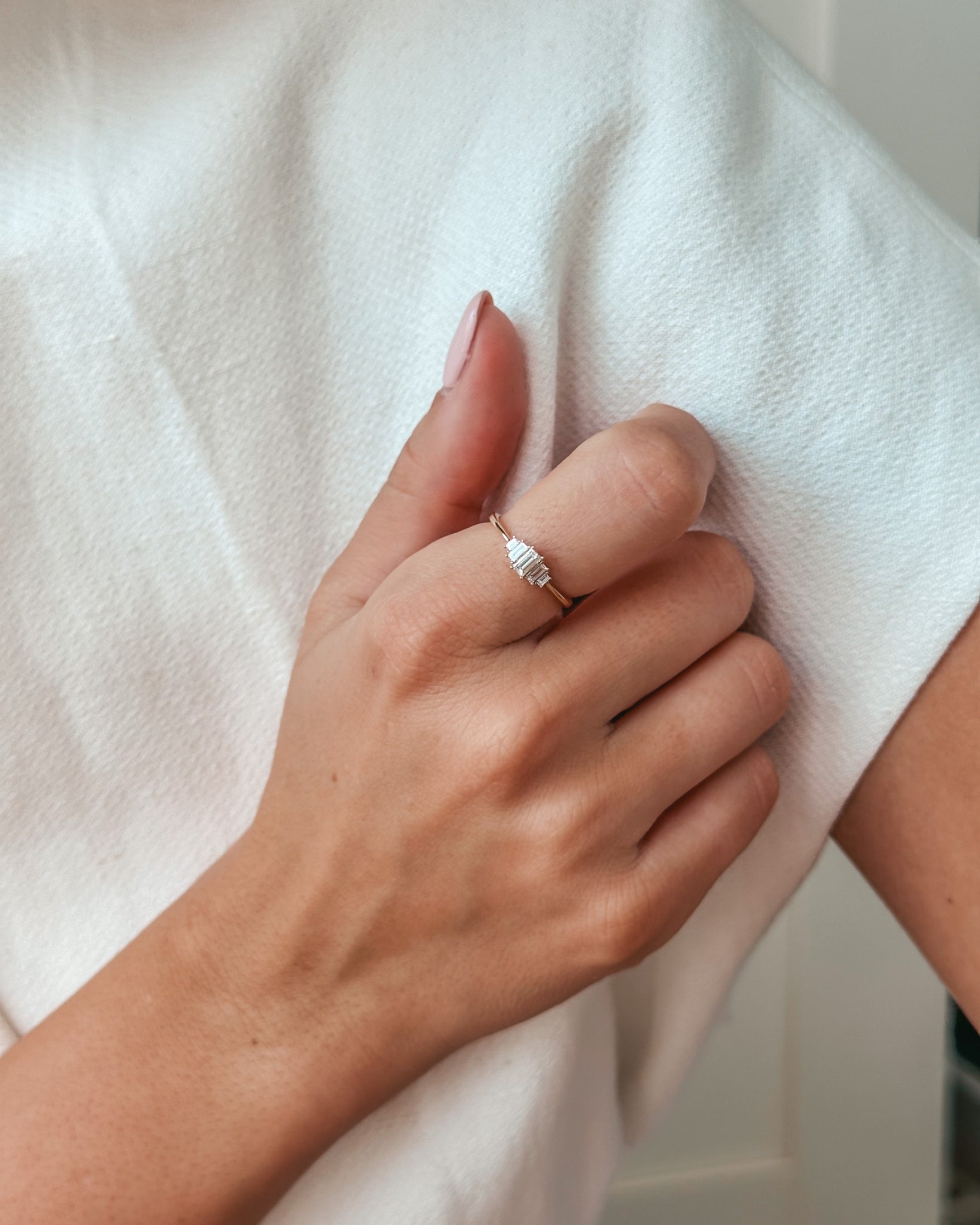 Inel din aur galben Mira – Diamante - Indira