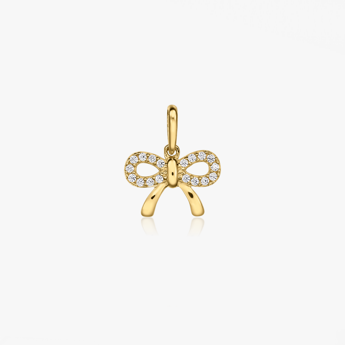 Yellow Gold Bow Charm Pendant