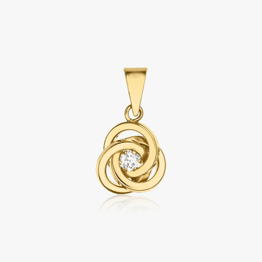 Eternal Knot Gold Pendant - Indira