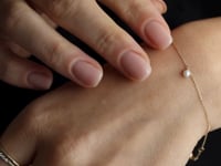 Daphne Gold Bracelet - Natural Pearls, Zirconia