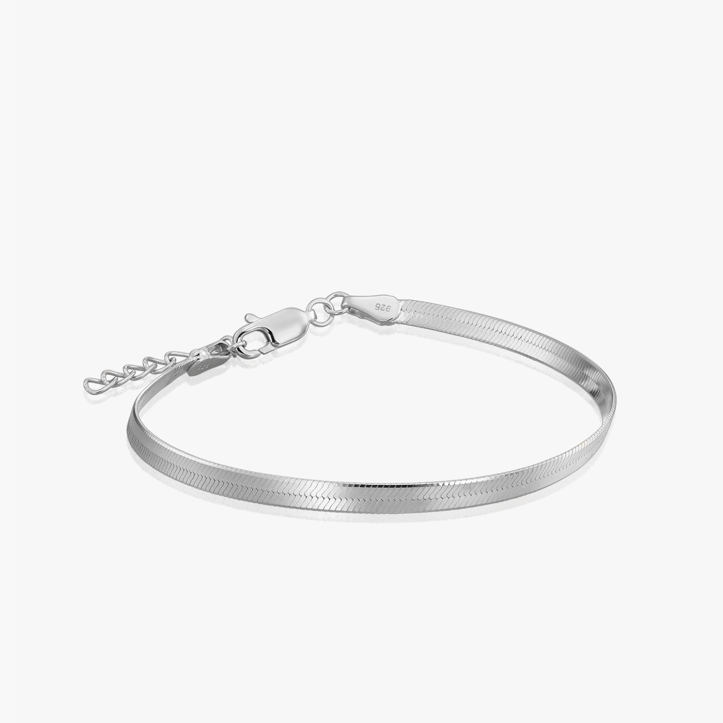 Herringbone Silver Bracelet - Indira