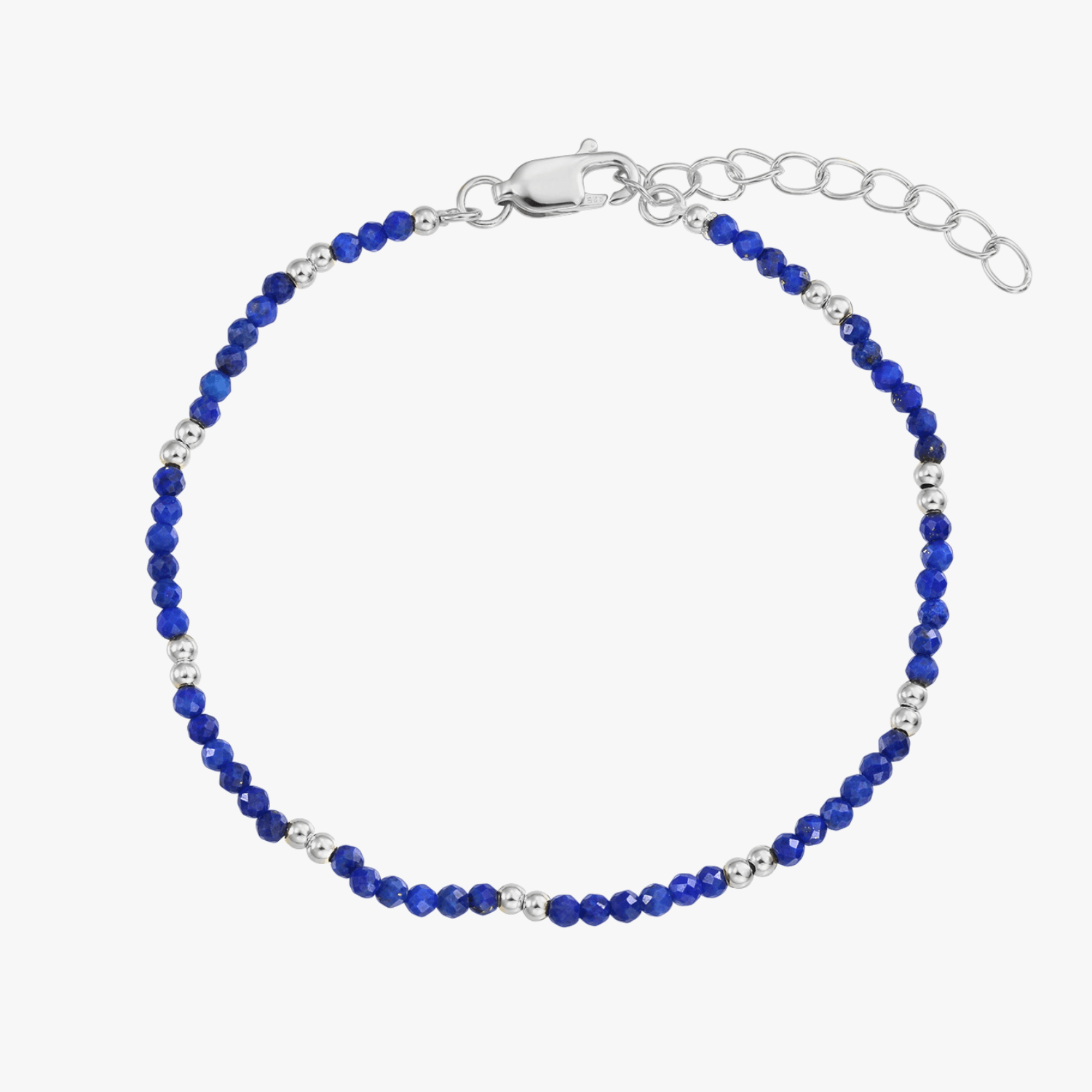 SummerScape Silver Bracelet - Lapis Lazuli - Indira