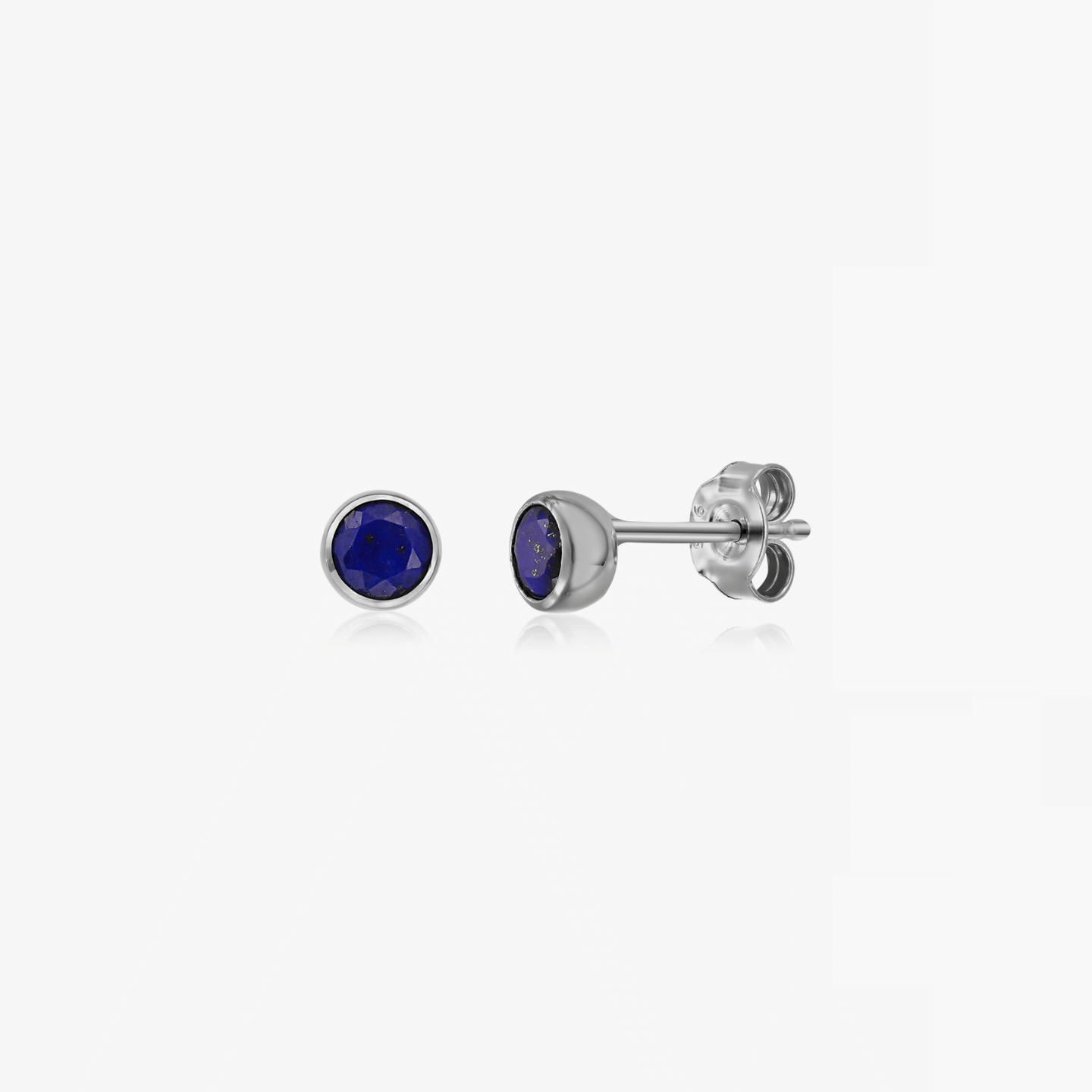 September Birthstone Silver Earrings - Lapis - Indira