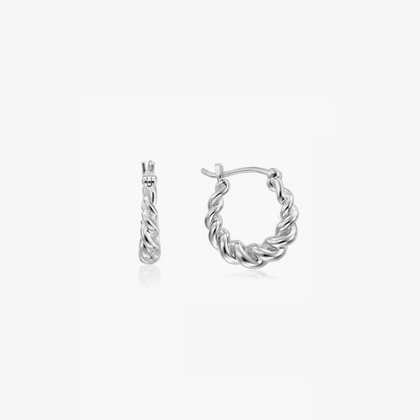 Brioche Silver Earrings - Indira