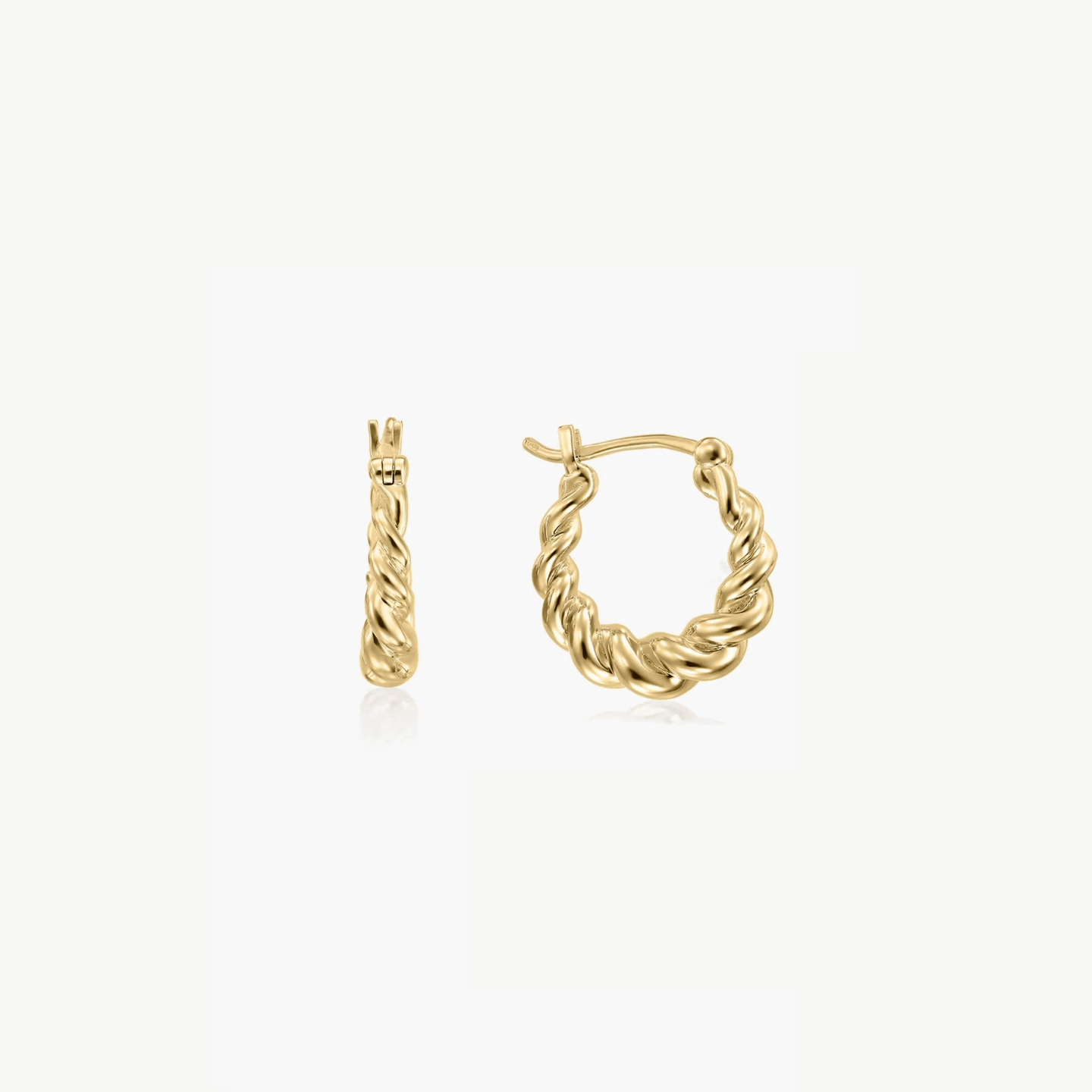 Golden Brioche Silver Earrings - Indira