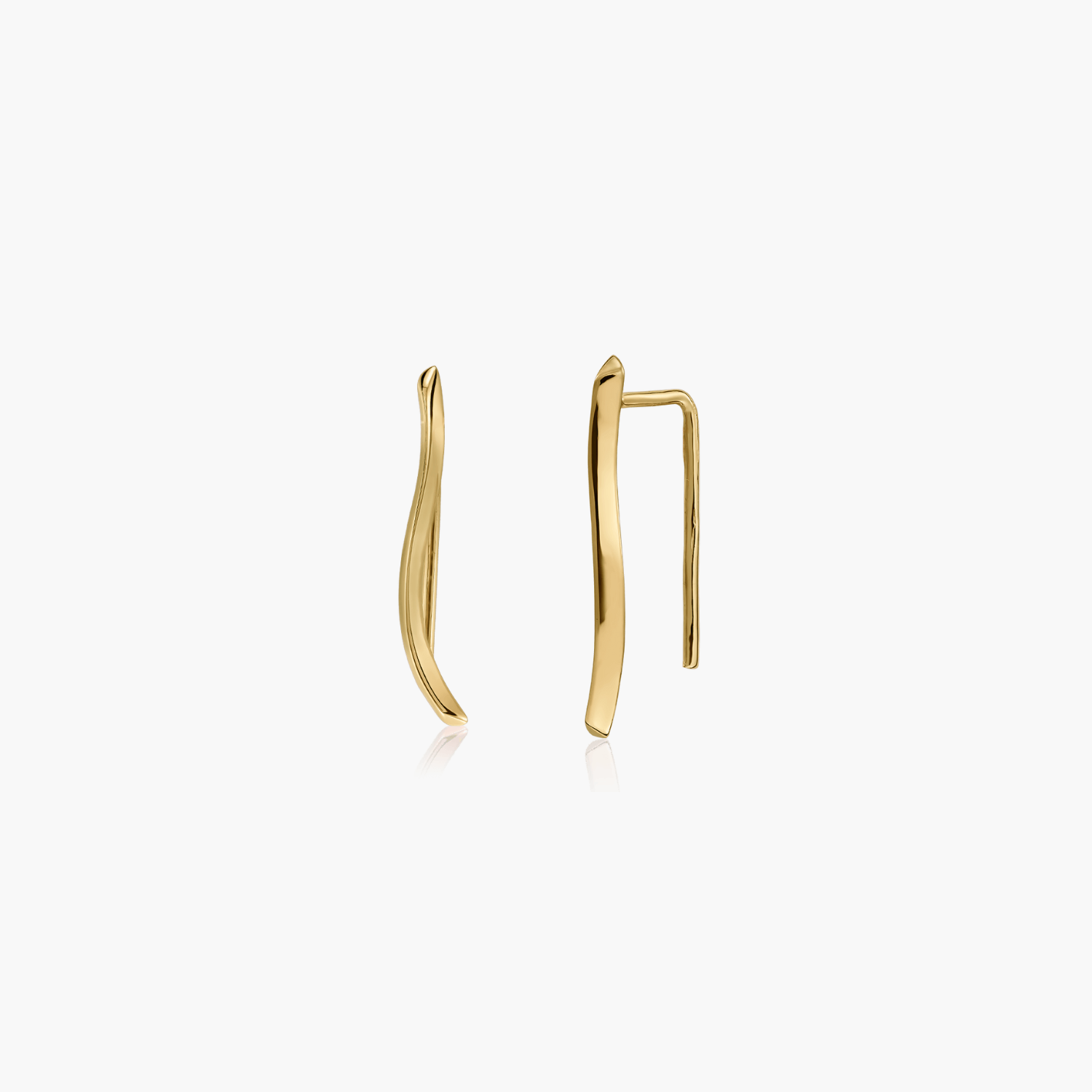 Golden Swift Silver Earrings - Indira