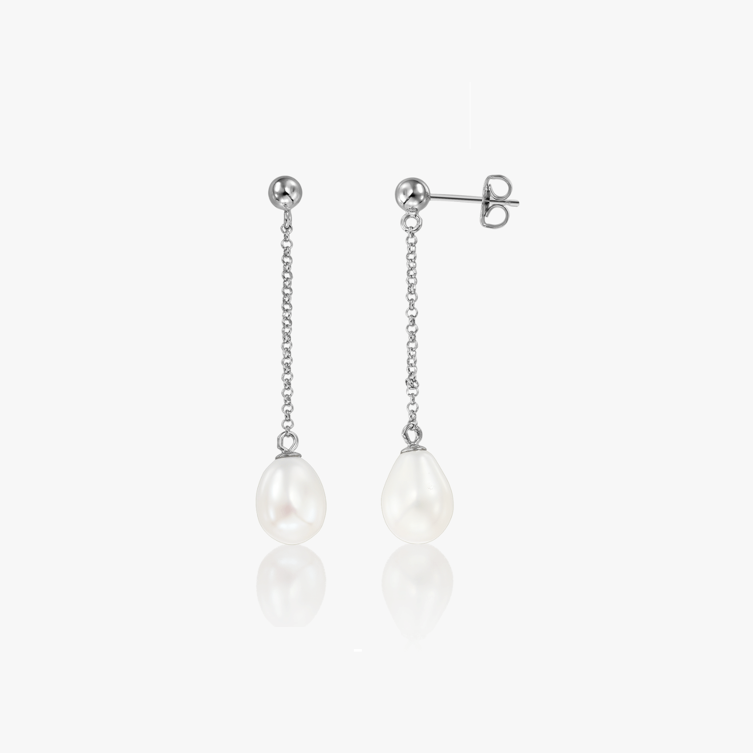 Khloe Silver Earrings - Natural Pearls - Indira