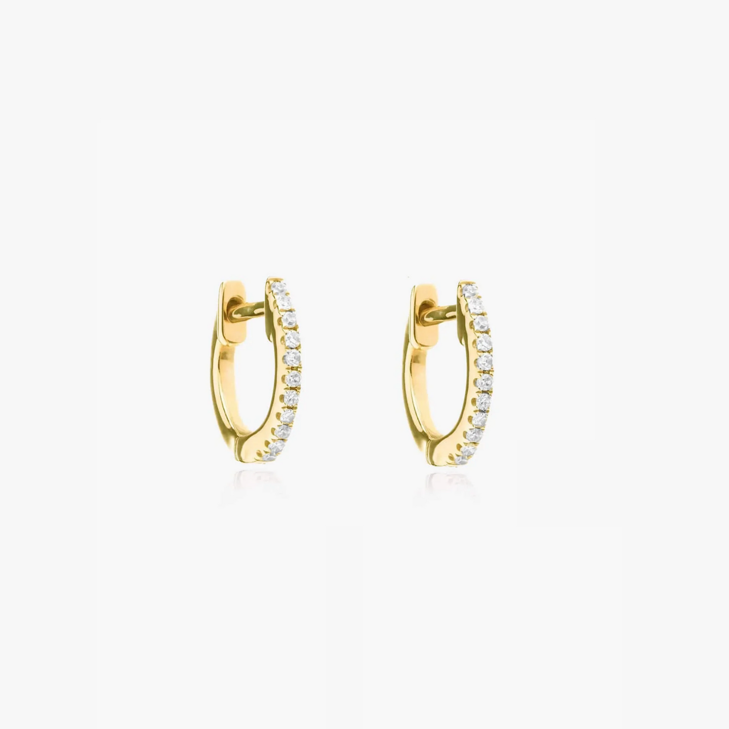 Sadie Golden Silver Earrings - Zirconia - Indira