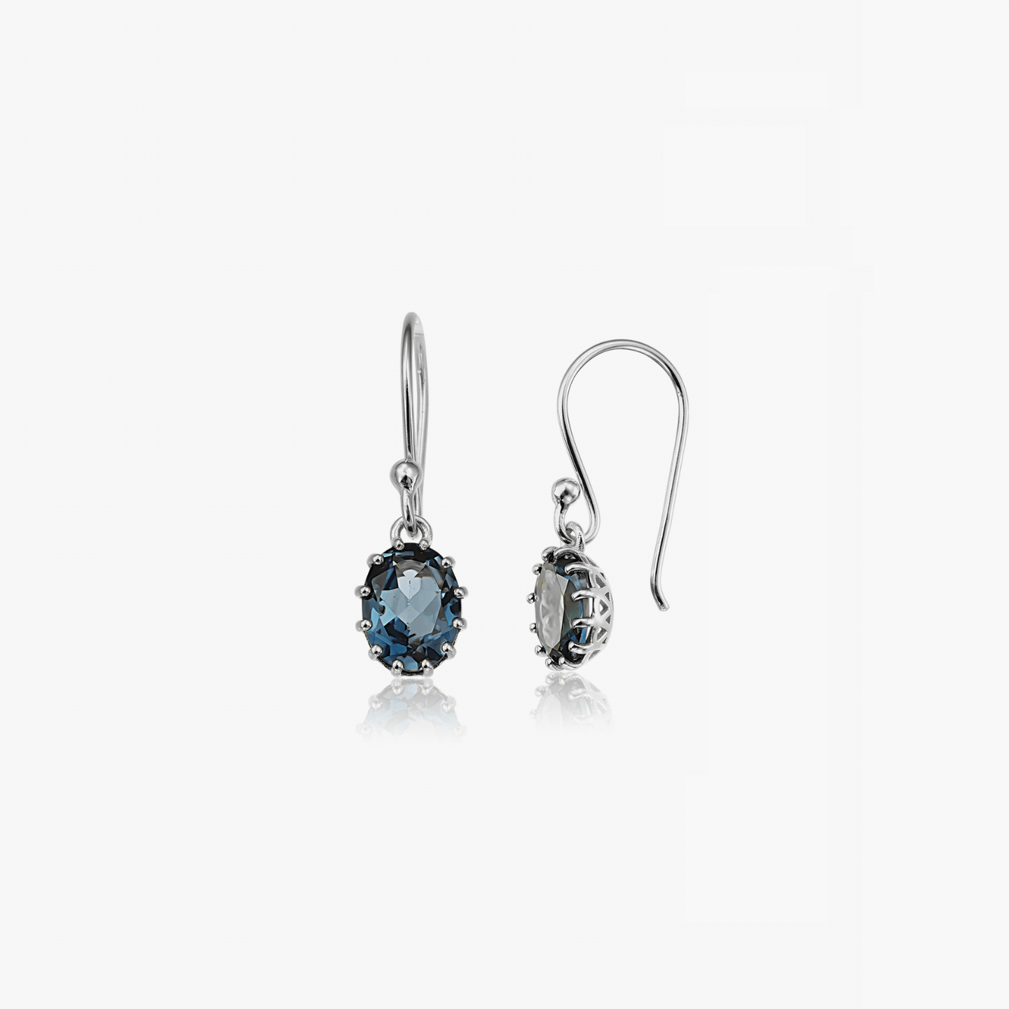 Serene Silver Earrings - London Topaz - Indira