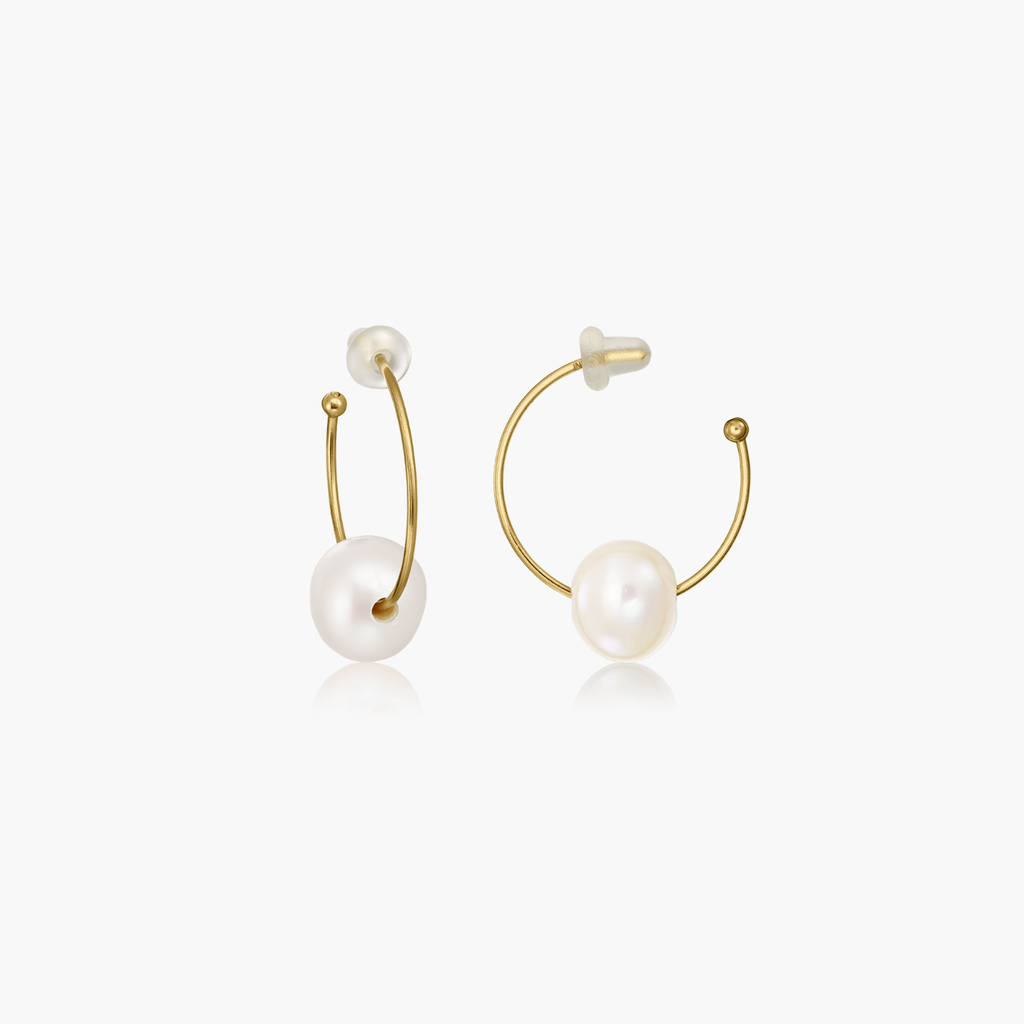 Boucle Gold Earrings - Natural Pearls - Indira