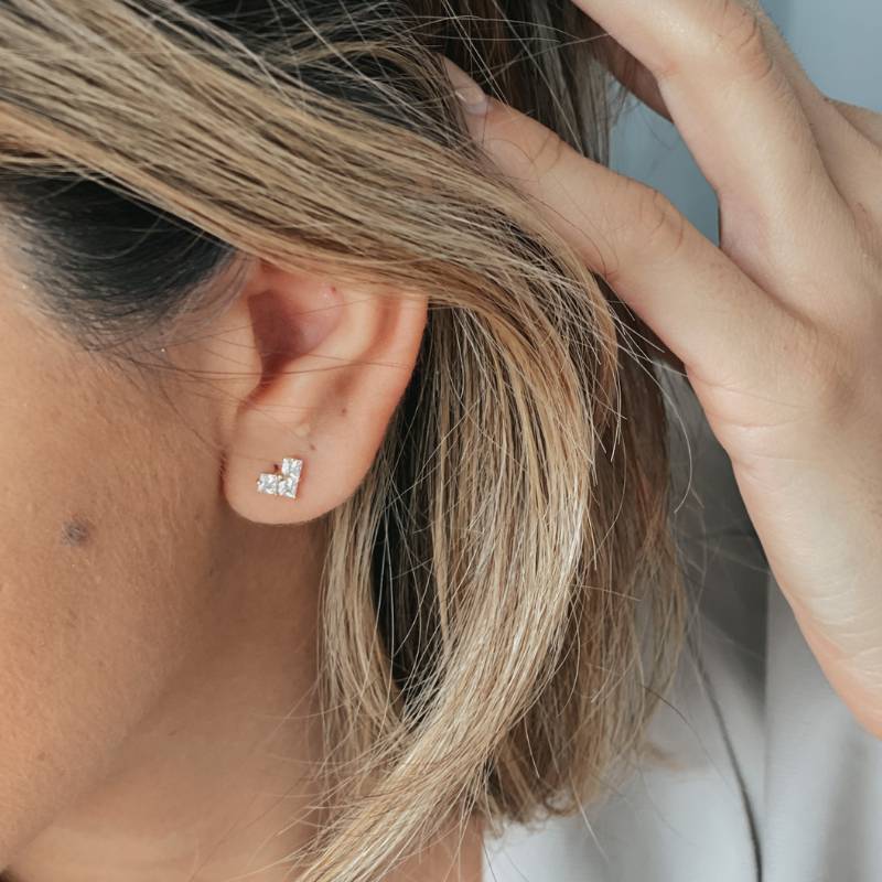Gold Love Sparkle Earrings - Indira