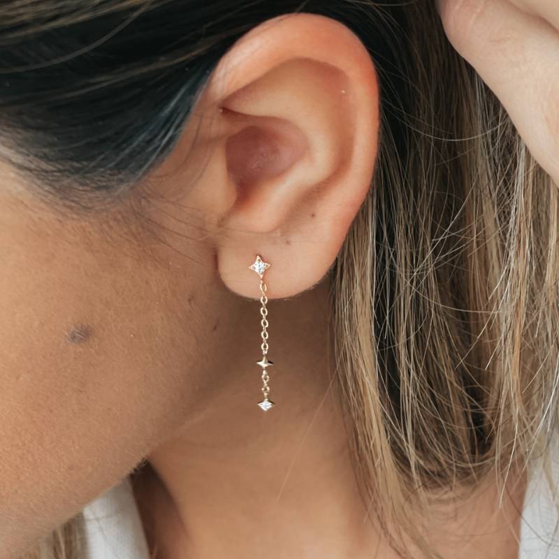 Gold earrings Make a wish - Zirconium - Indira