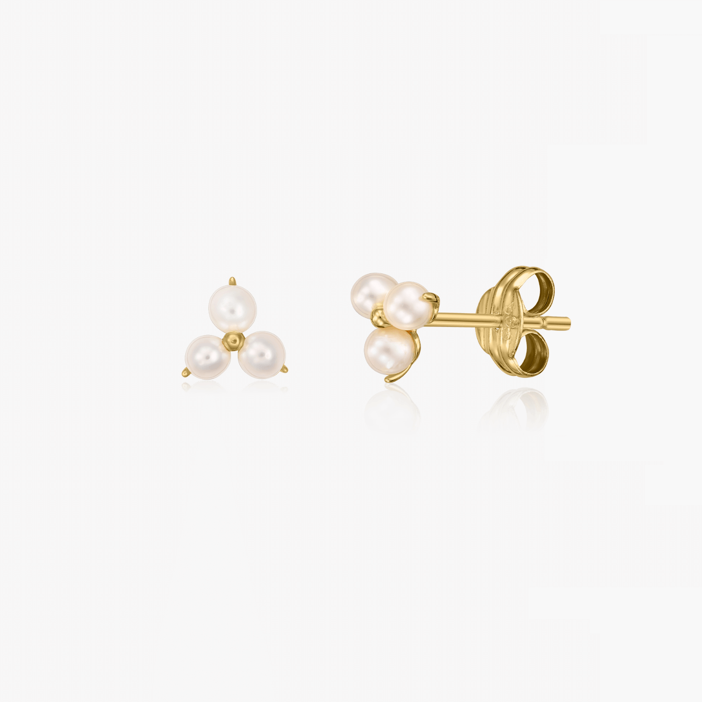 Pointe Gold Earrings - Natural Pearls - Indira
