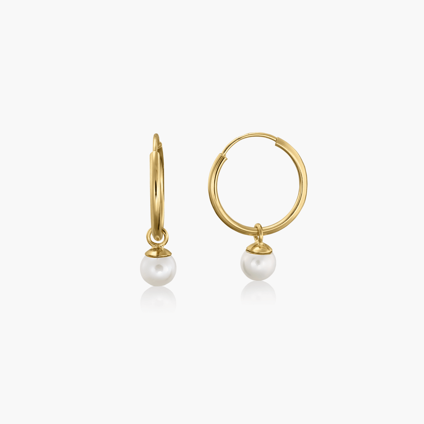 Ruth Gold Earrings - Natural Pearls - Indira