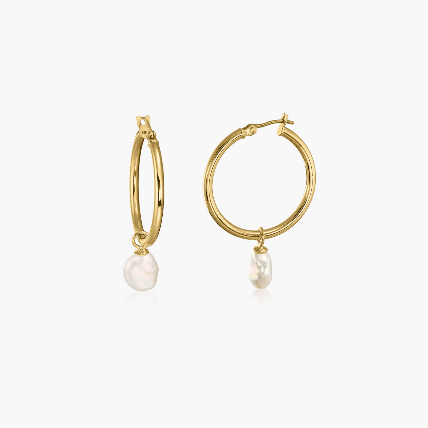 Venus Gold Earrings - Natural Pearls
