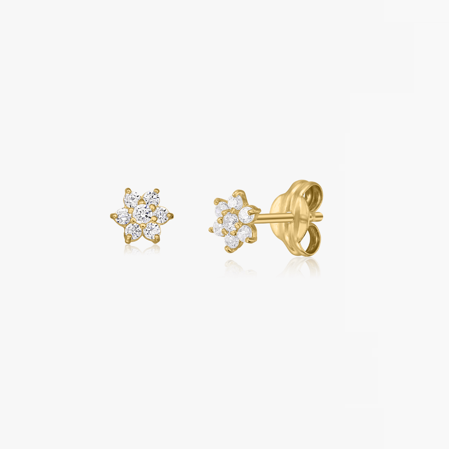 Winterbloom Gold Earrings - Zirconium - Indira