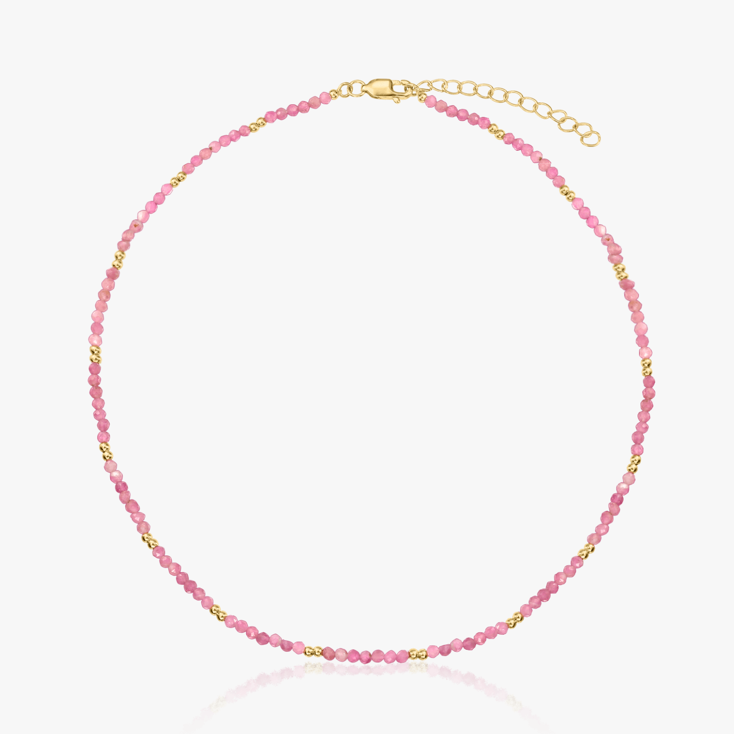 Golden SummerScape Silver Necklace - Tourmaline - Indira