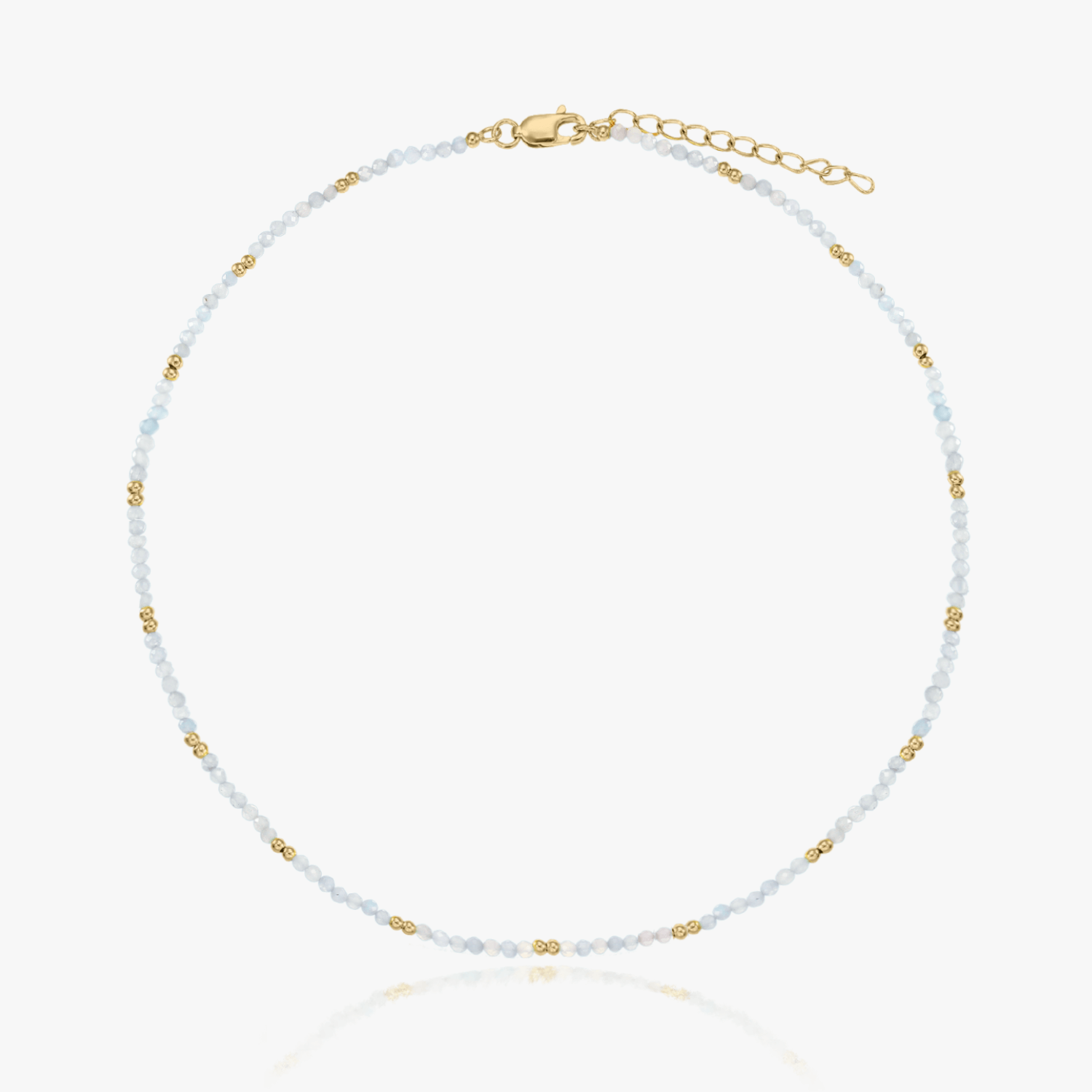 Golden SummerScape Silver Necklace – Moonstone - Indira