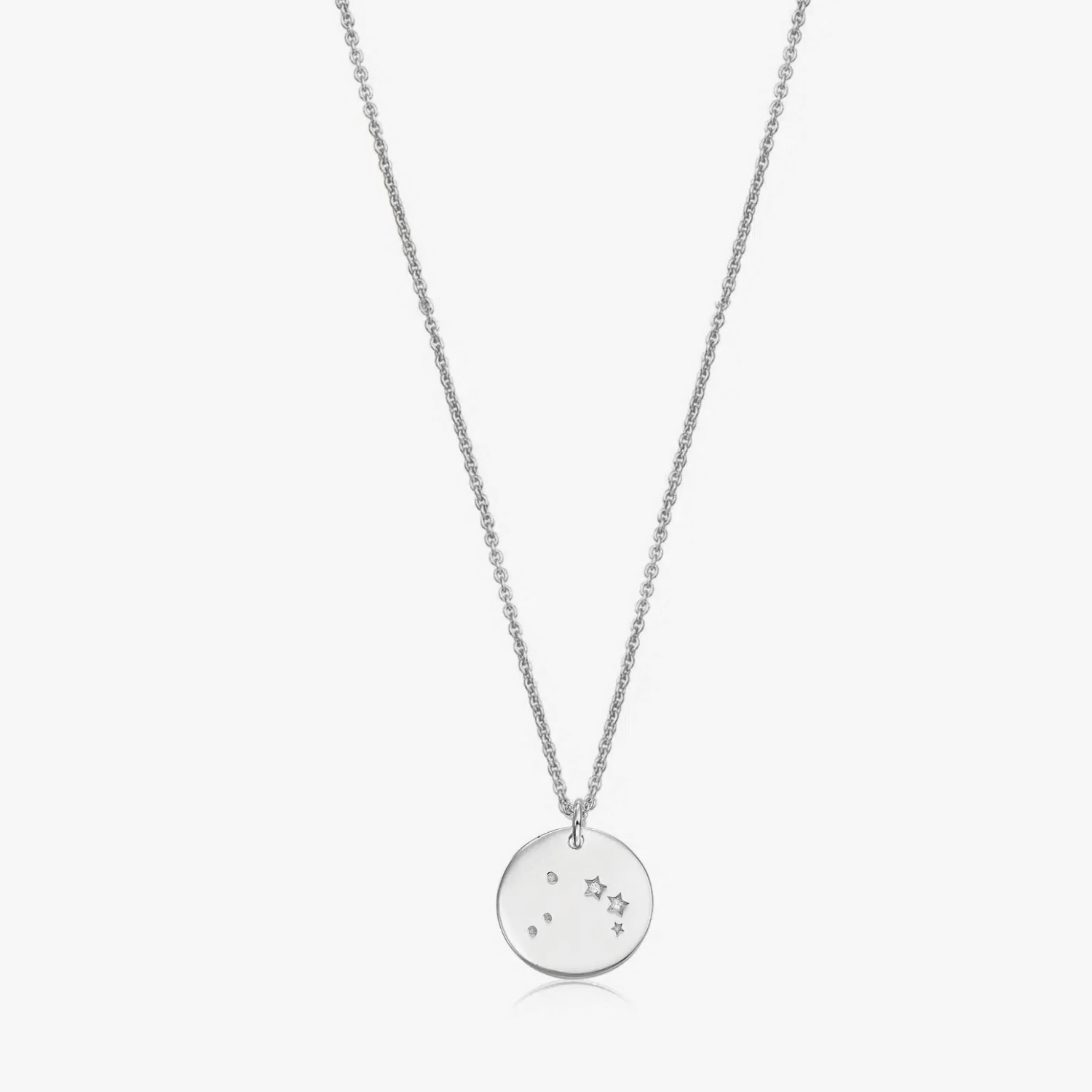 Silver Zodiac Necklace - Aries - Indira