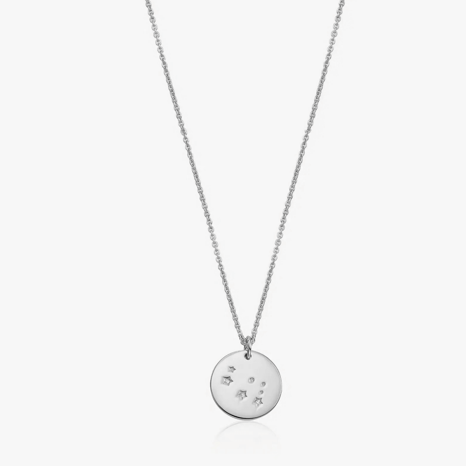 Silver Zodiac Necklace - Gemini - Indira