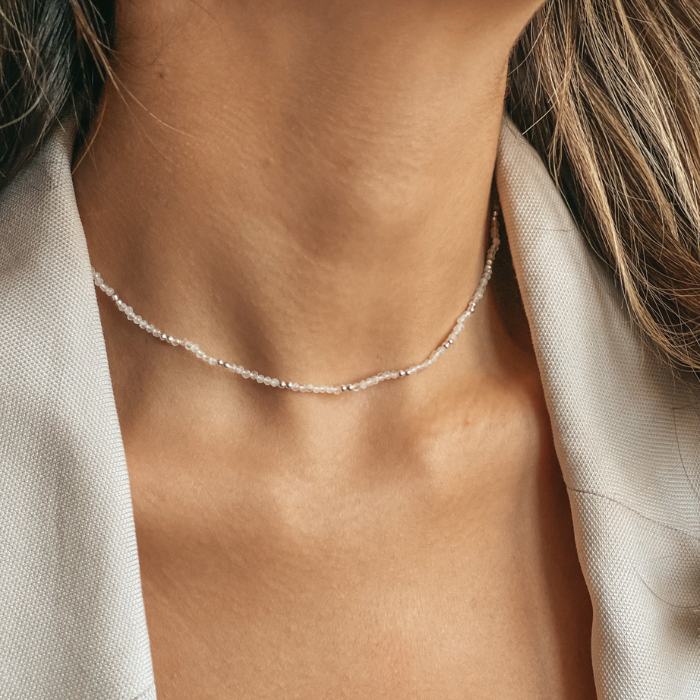 Silver Necklace SummerScape – Moonstone - Indira