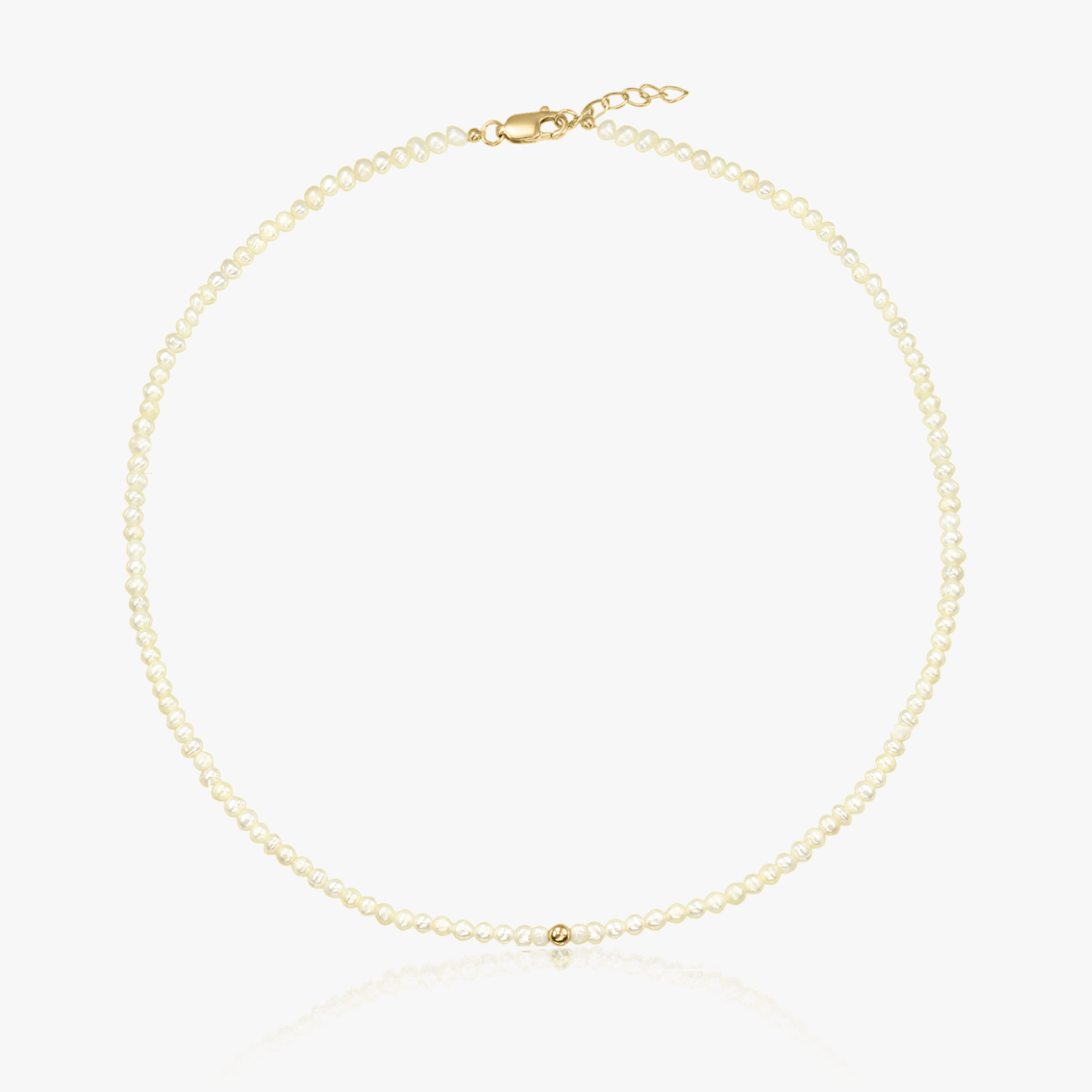Glamour Gold Necklace - Natural Pearls - Indira
