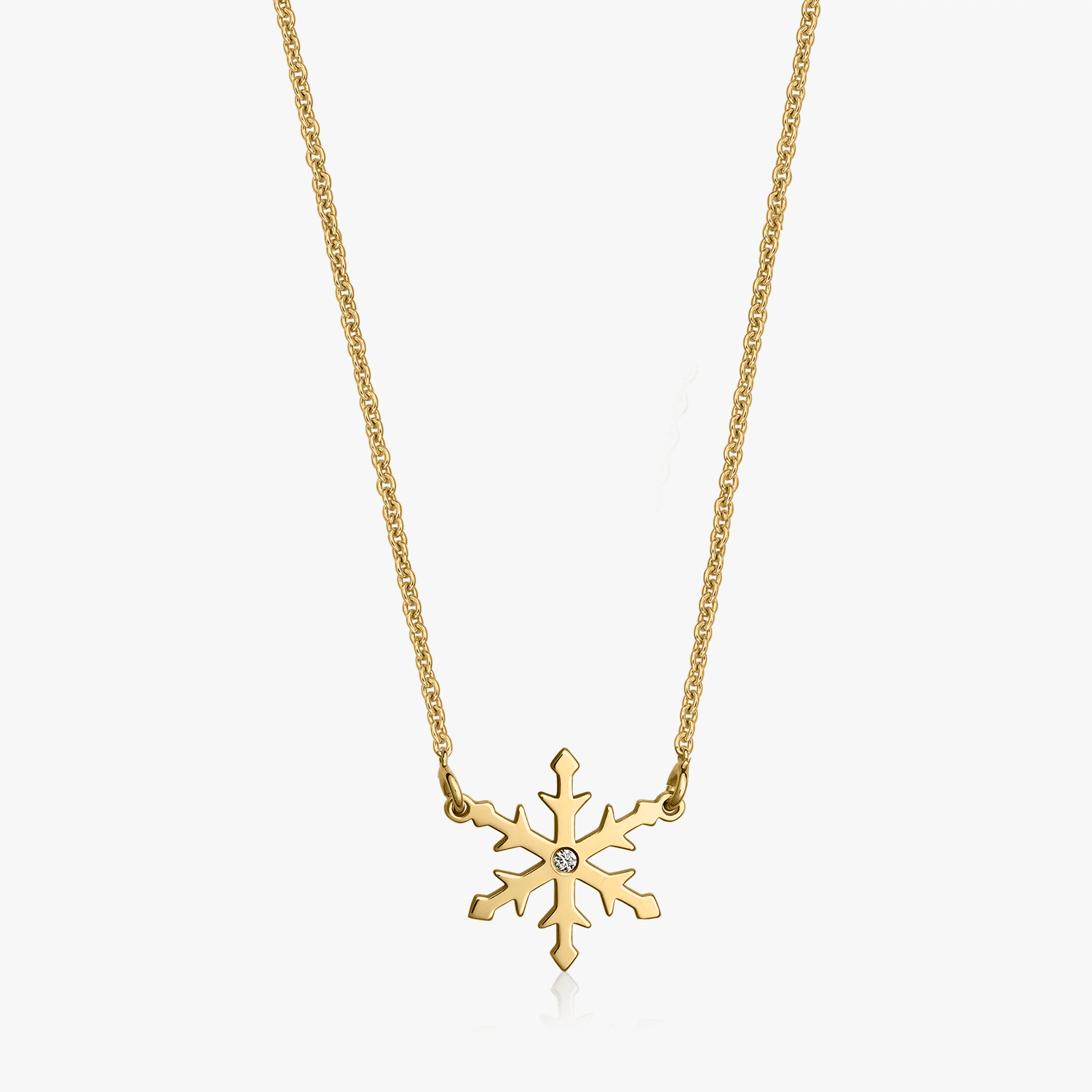 Snow Gold Necklace - Diamonds - Indira
