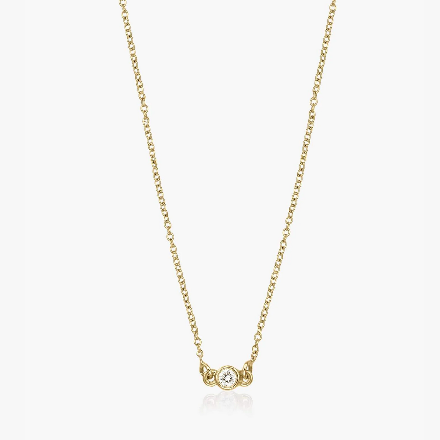 Solo Gold Necklace - Diamonds - Indira
