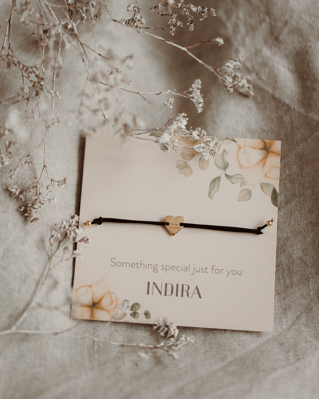 Golden Better Together Silver Cord Bracelet - Indira