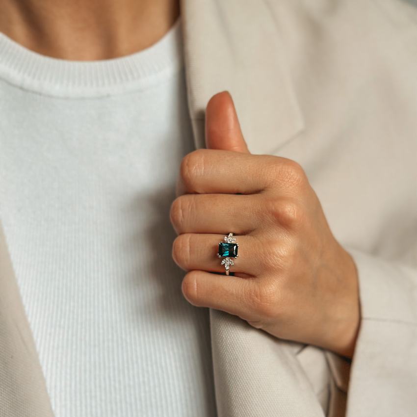Faerie Silver Ring - London Blue Topaz - Indira