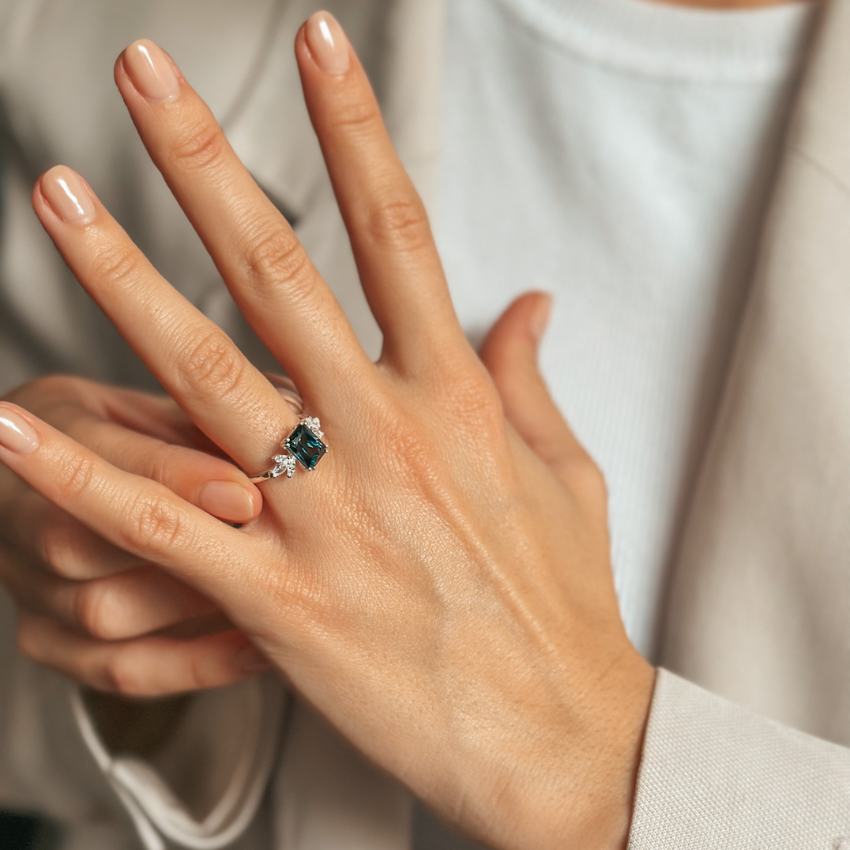 Faerie Silver Ring - London Blue Topaz - Indira