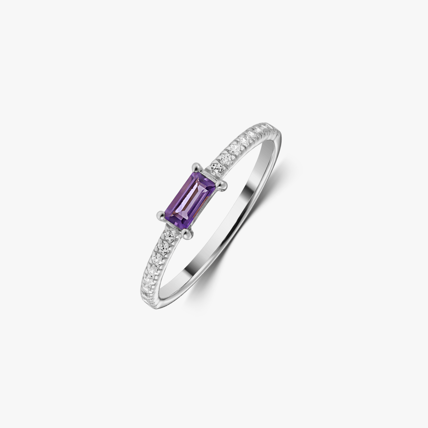 Precious Silver Ring - Amethyst - Indira