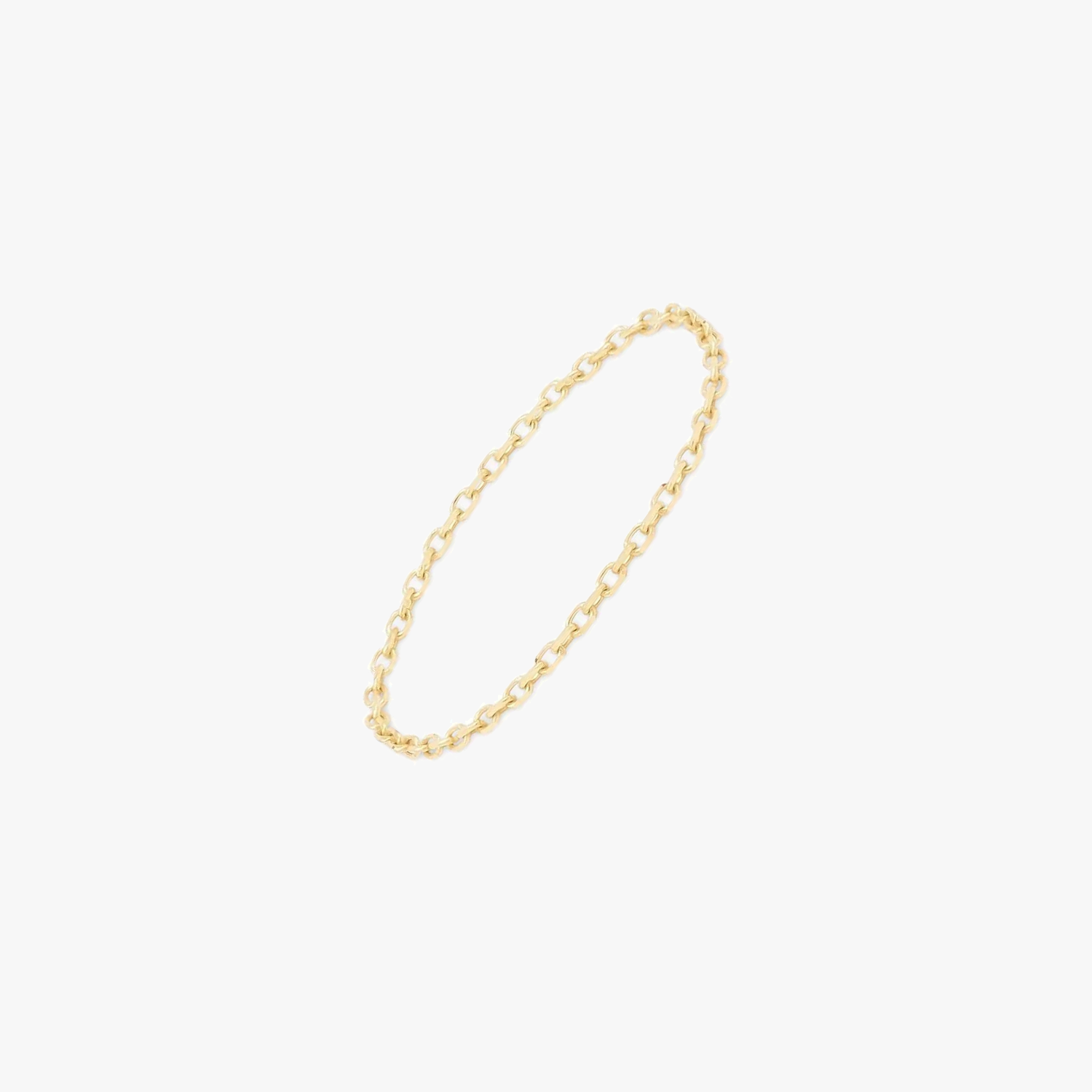 A 14K gold chain ring shown on a white background.