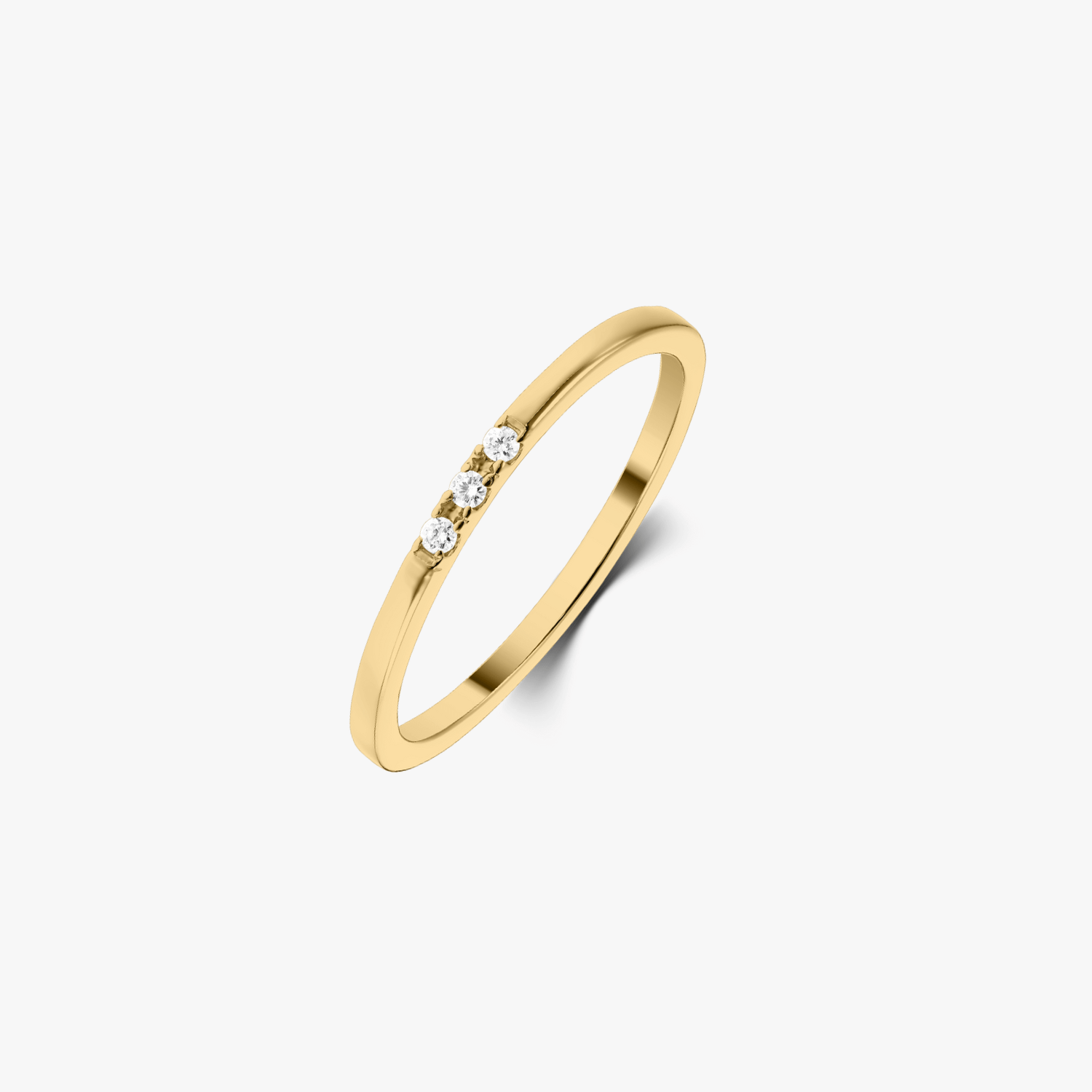 Elegance Gold Ring - Diamonds - Indira