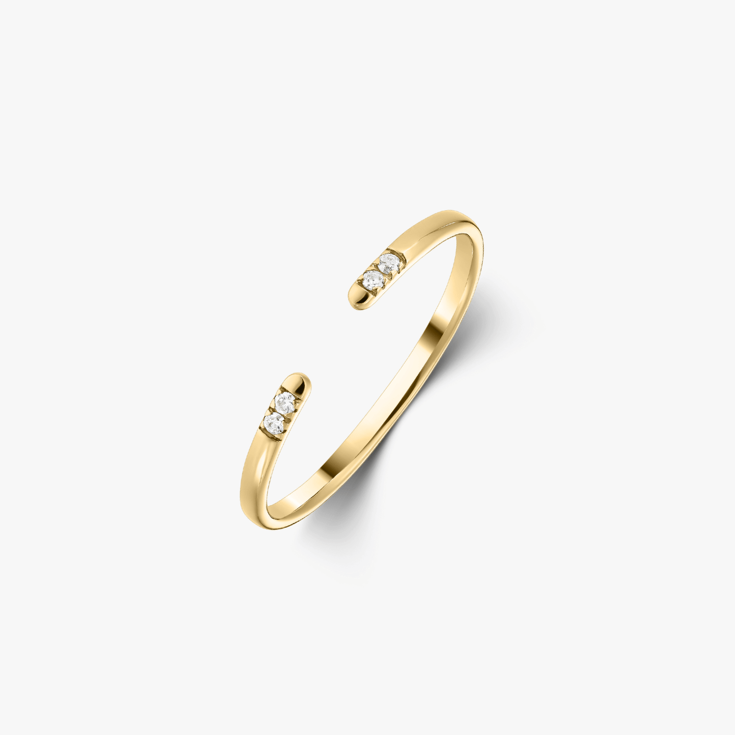 Peaks Gold Ring - Diamonds - Indira