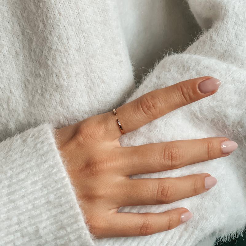 Peaks Gold Ring - Diamonds - Indira