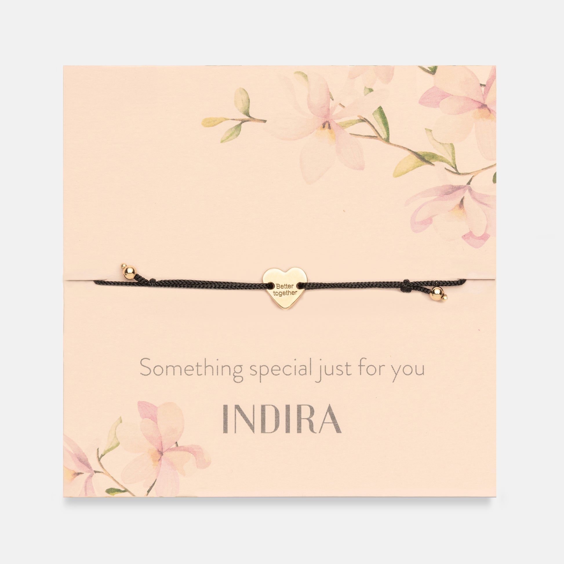 Golden Better Together silver cord bracelet - Indira