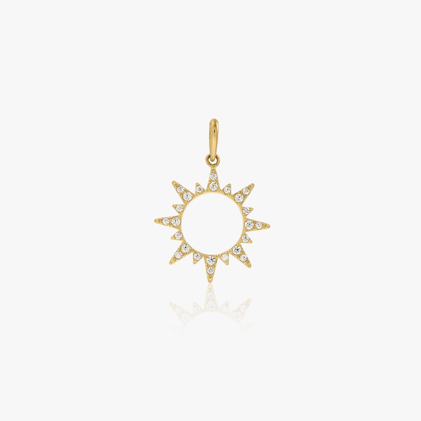 Shine Bright Gold Pendant - Zirconia - Indira