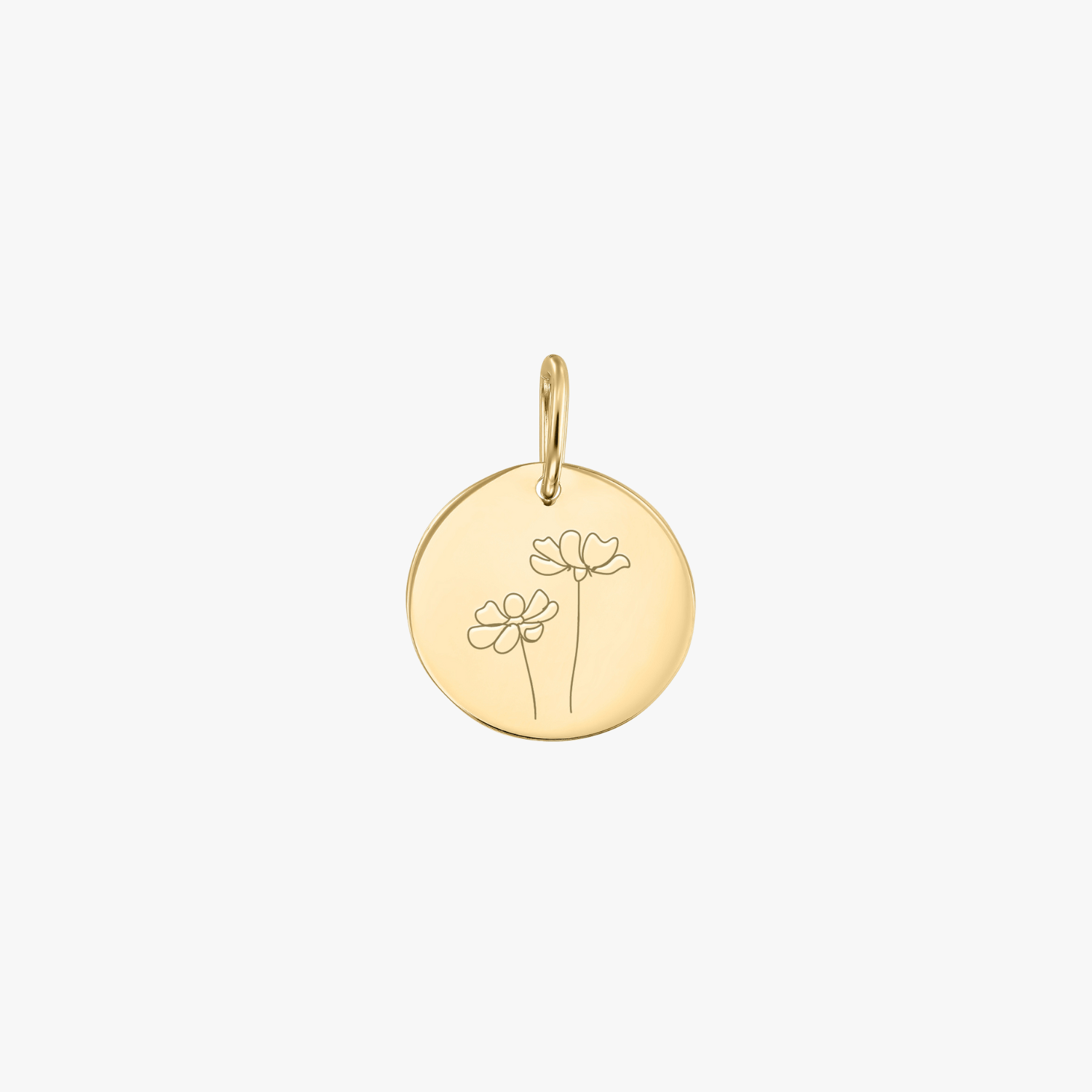 Gold Birth Flower Pendant - October Cosmos - Indira