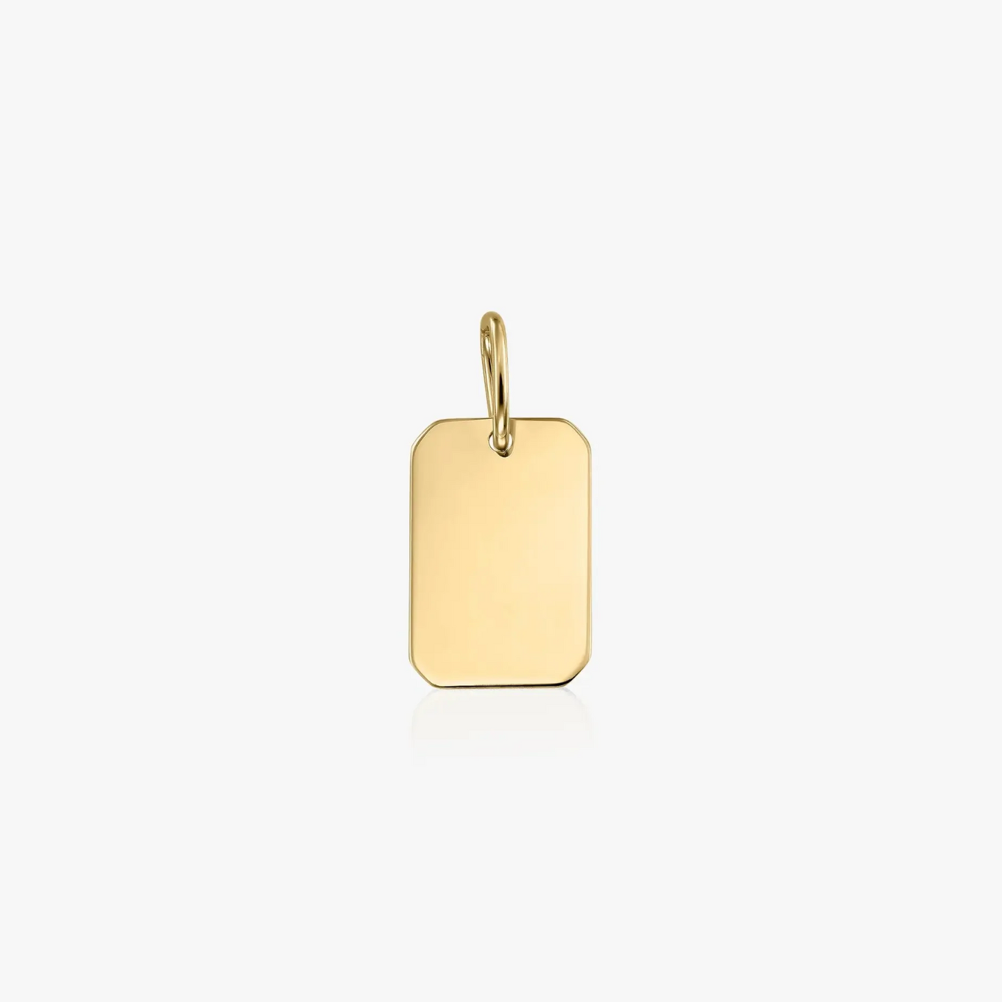 Gold Pendant Rectangle - Engravable