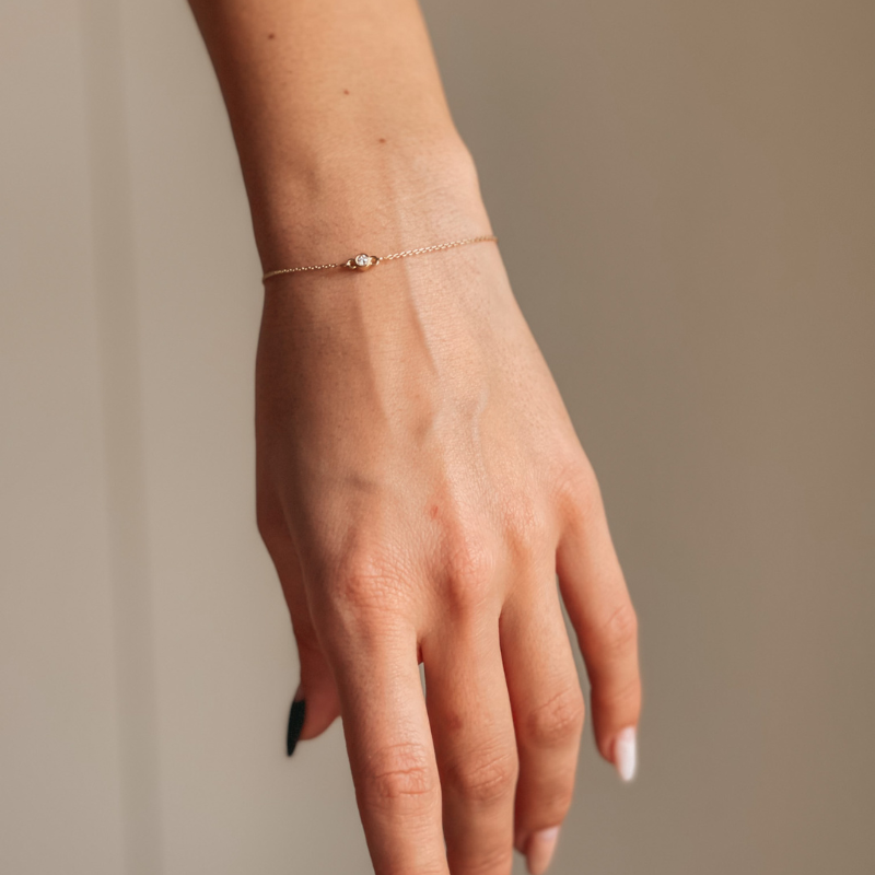 Solo Gold Bracelet - Diamonds - Indira
