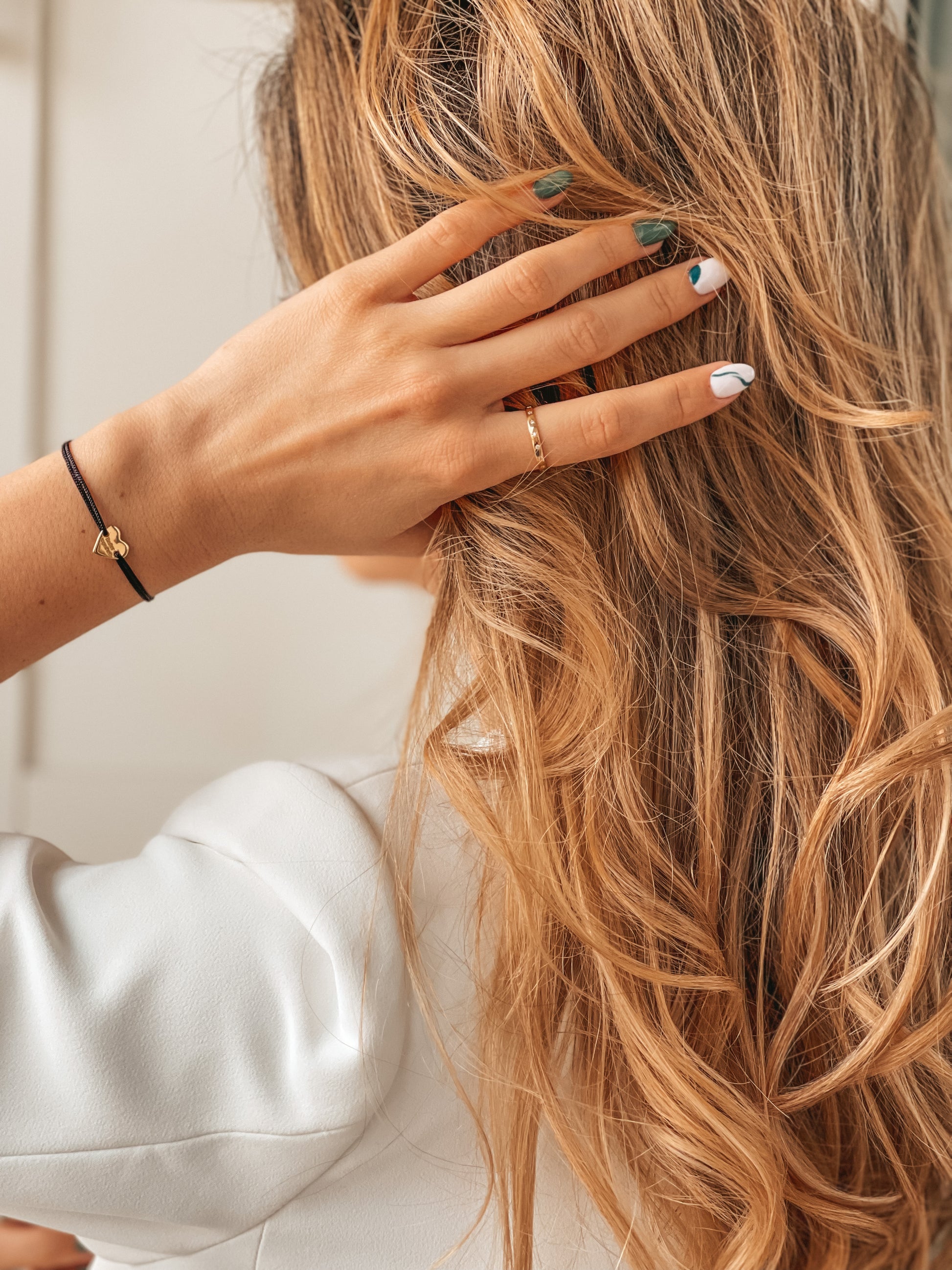 Silver Cord Bracelet Golden Better Together - Indira