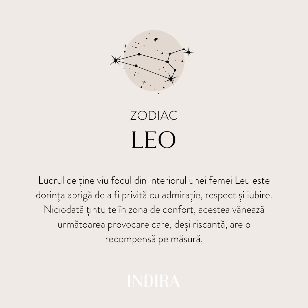 Silver Zodiac Necklace - Leo - Indira