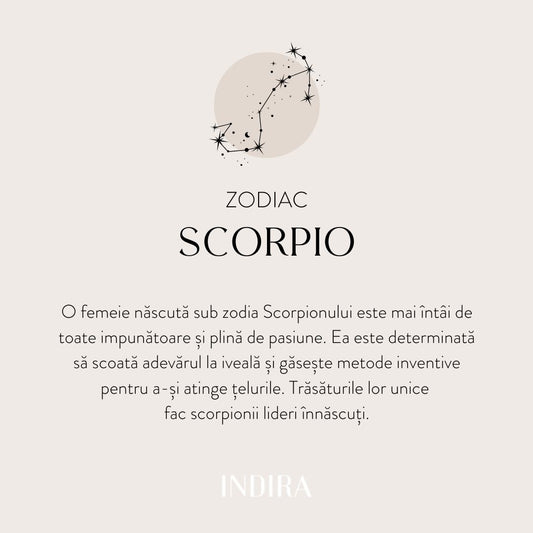 Colier din argint Golden Zodiac - Scorpio - Indira