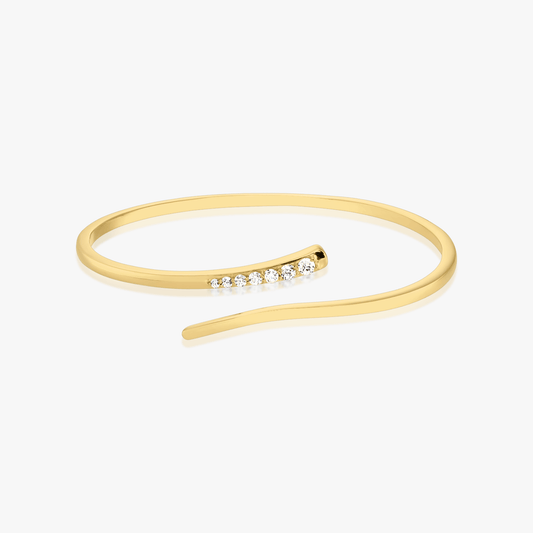Golden Vega Silver Bracelet - Zirconia