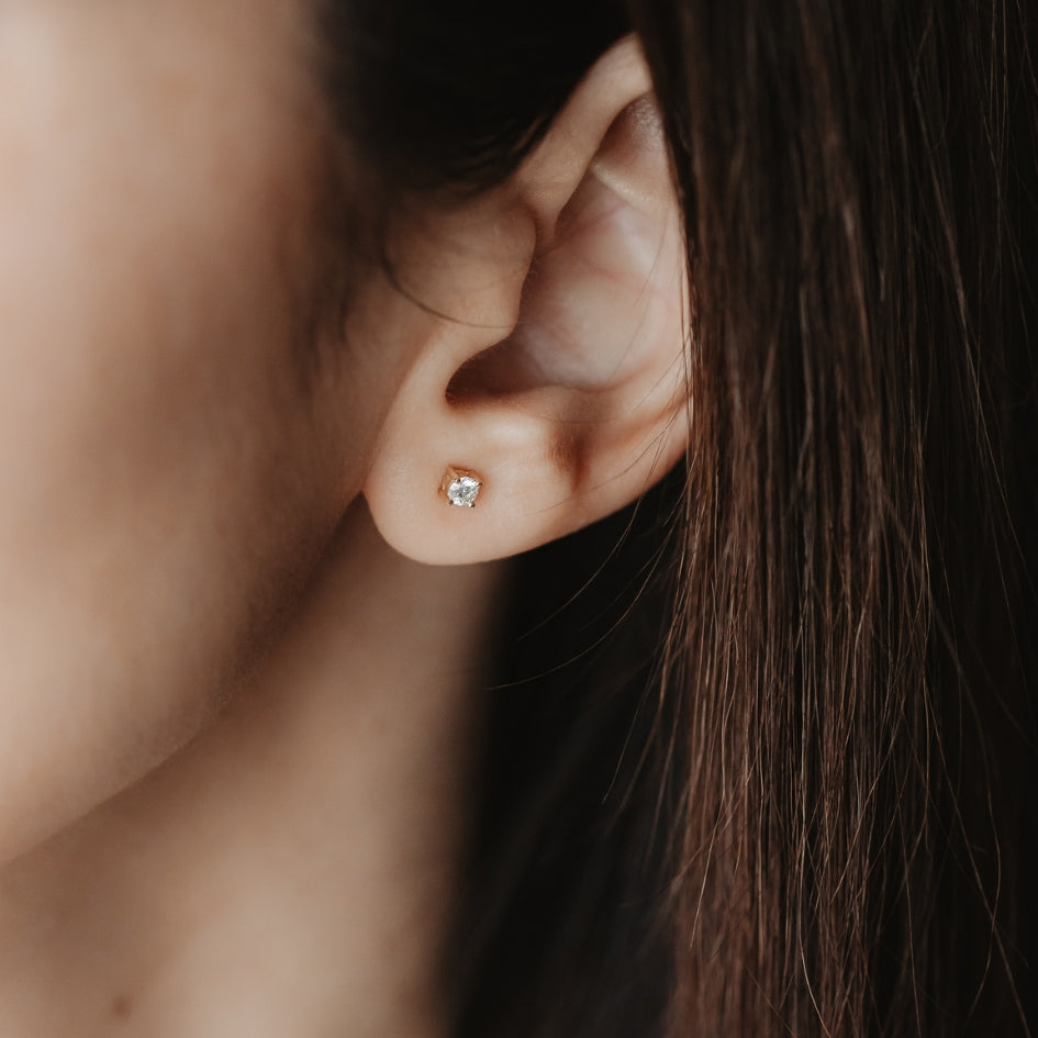 Timeless Gold Earrings 0.2 CT