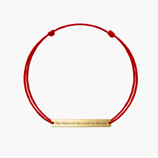 Gold Cord Bracelet She Believed She Could