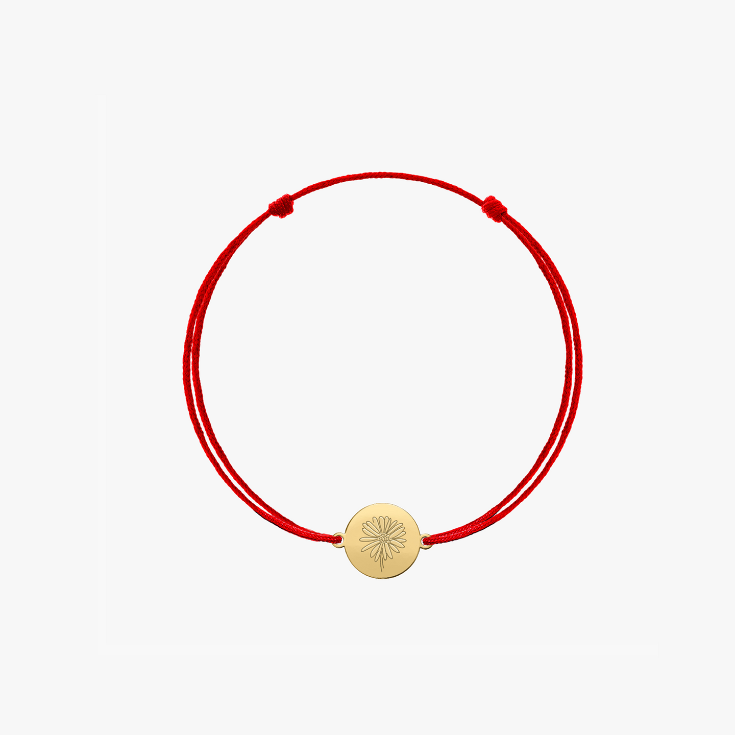 Gold Cord Bracelet for Kids Birth Flower - April Daisy - Indira