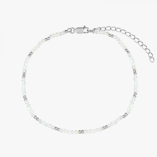 SummerScape Silver Anklet – Moonstone - Indira