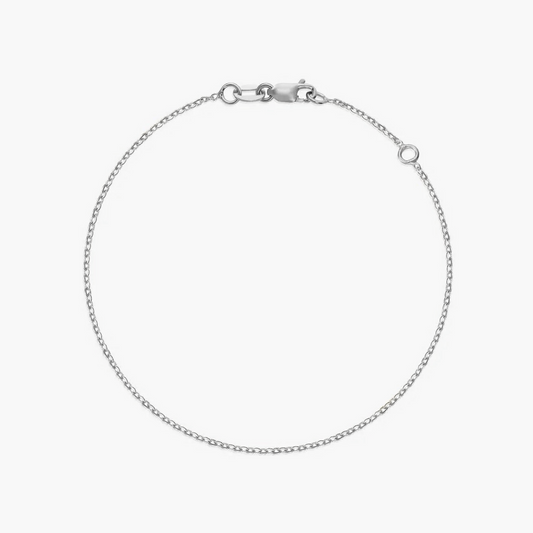 Simple Chain White Gold Bracelet - Indira